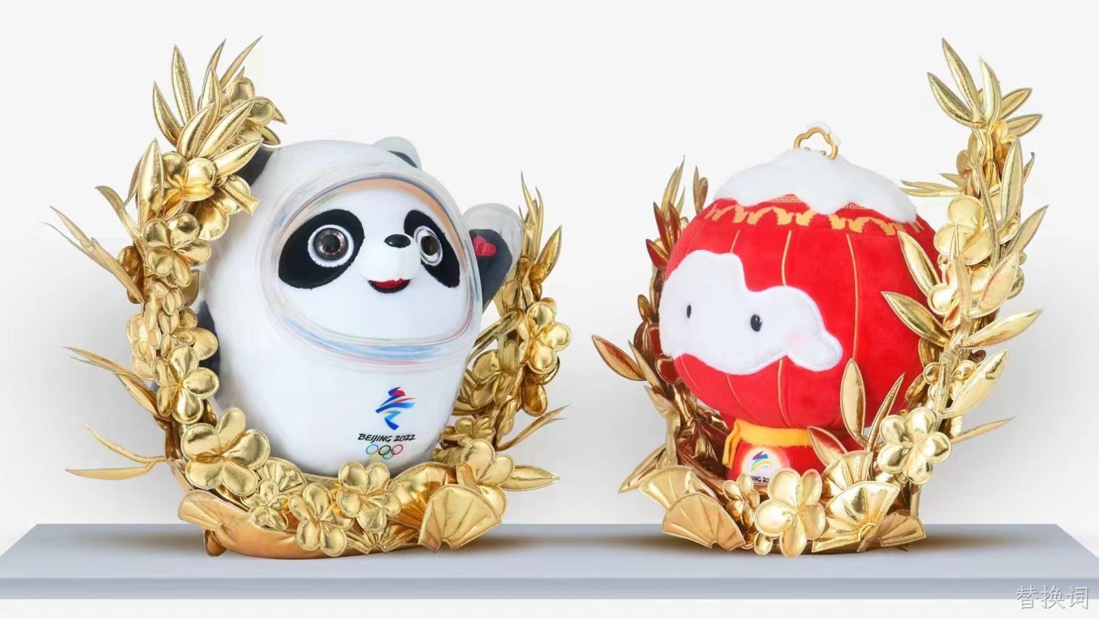 冠军手上的限量版“冰墩墩” 底座上的花环是啥植物？替换词告诉你